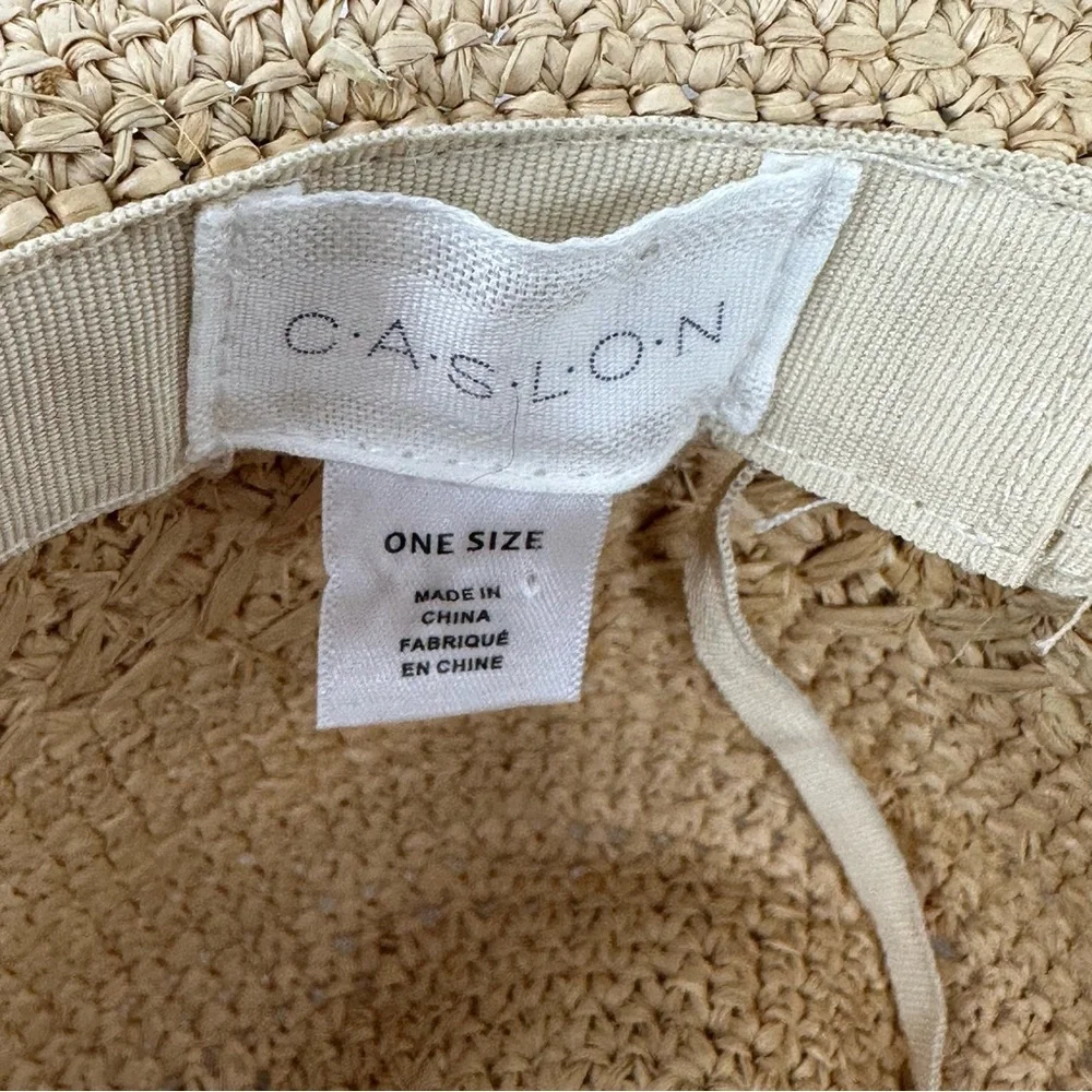 Caslon Rainbow Pom Tassel Straw Sun Hat